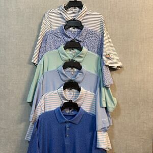 6 Peter Millar Summer Comfort Performance Golf Polo Mens XL Tall
